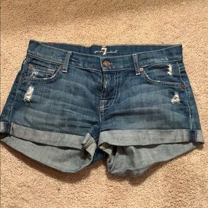 7 for all Mankind jean shorts